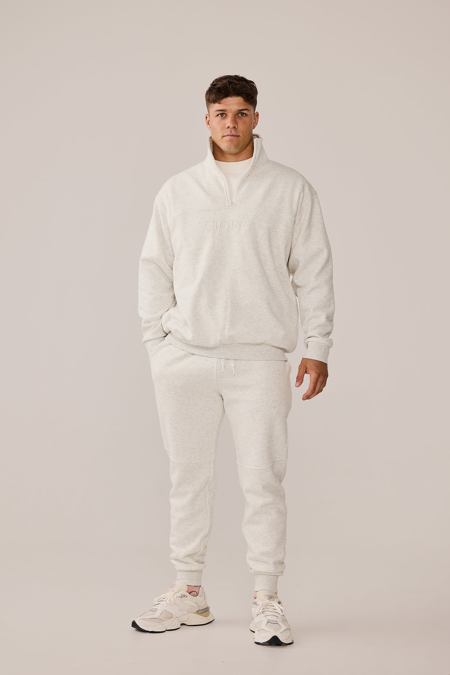 ARCHIE JOGGER - WHITE MARLE