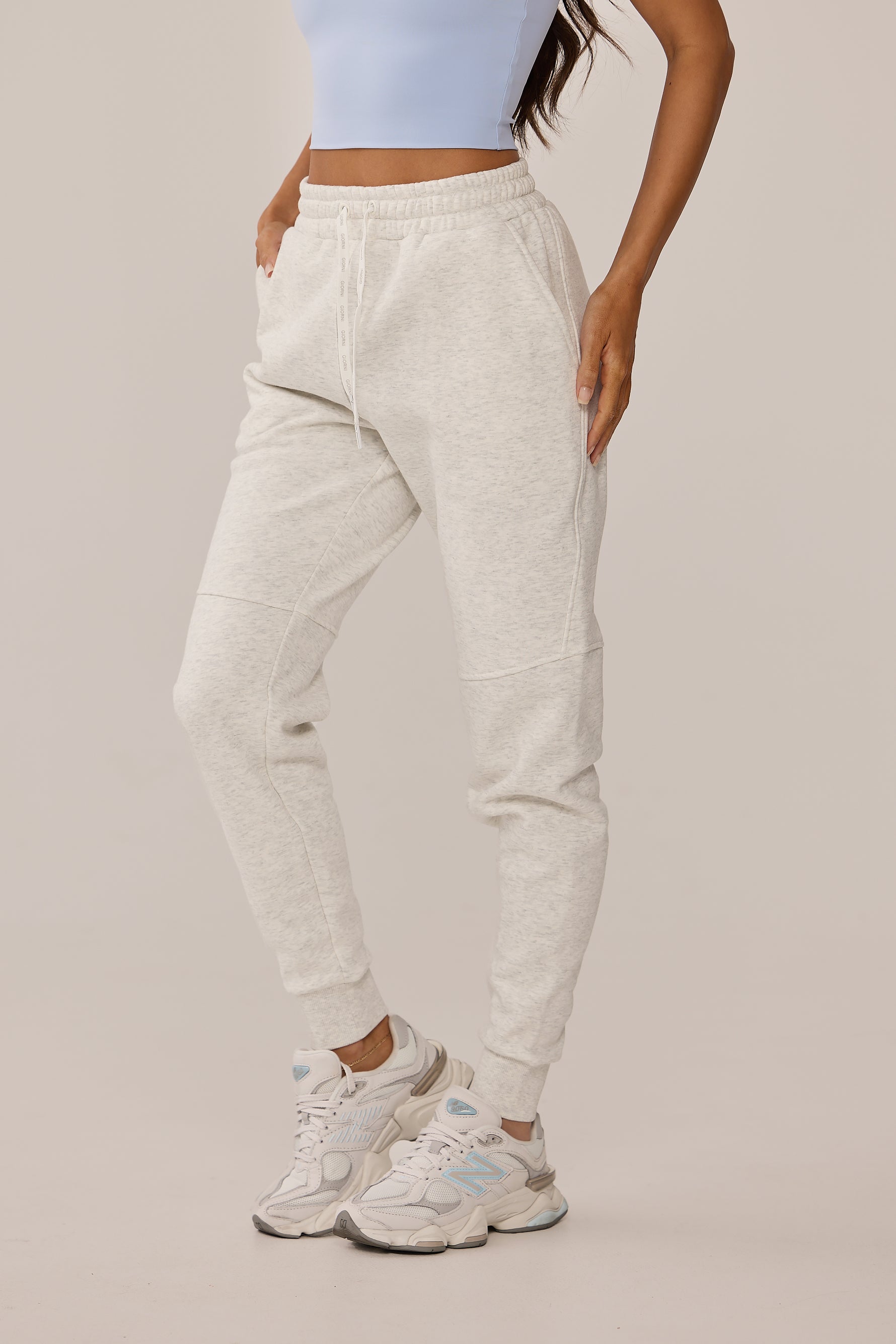 ARCHIE JOGGER - WHITE MARLE